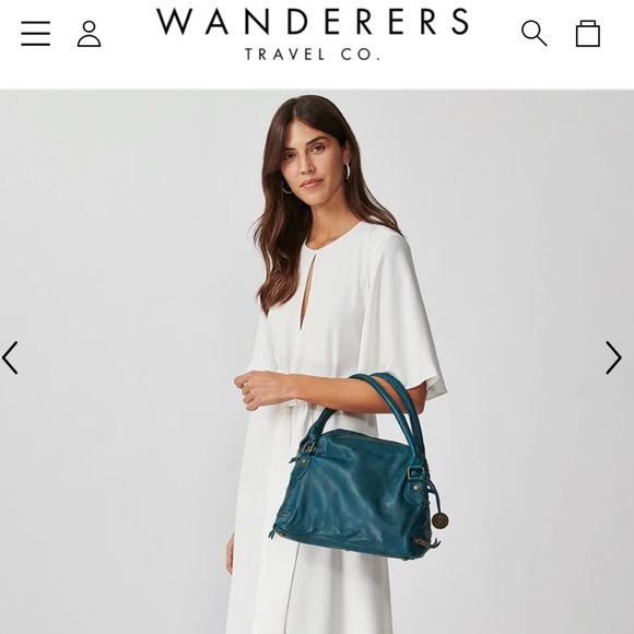 Blue black Wanderer handbag Adjusts to crossbody shoulder or hand. - Picture 1 of 14